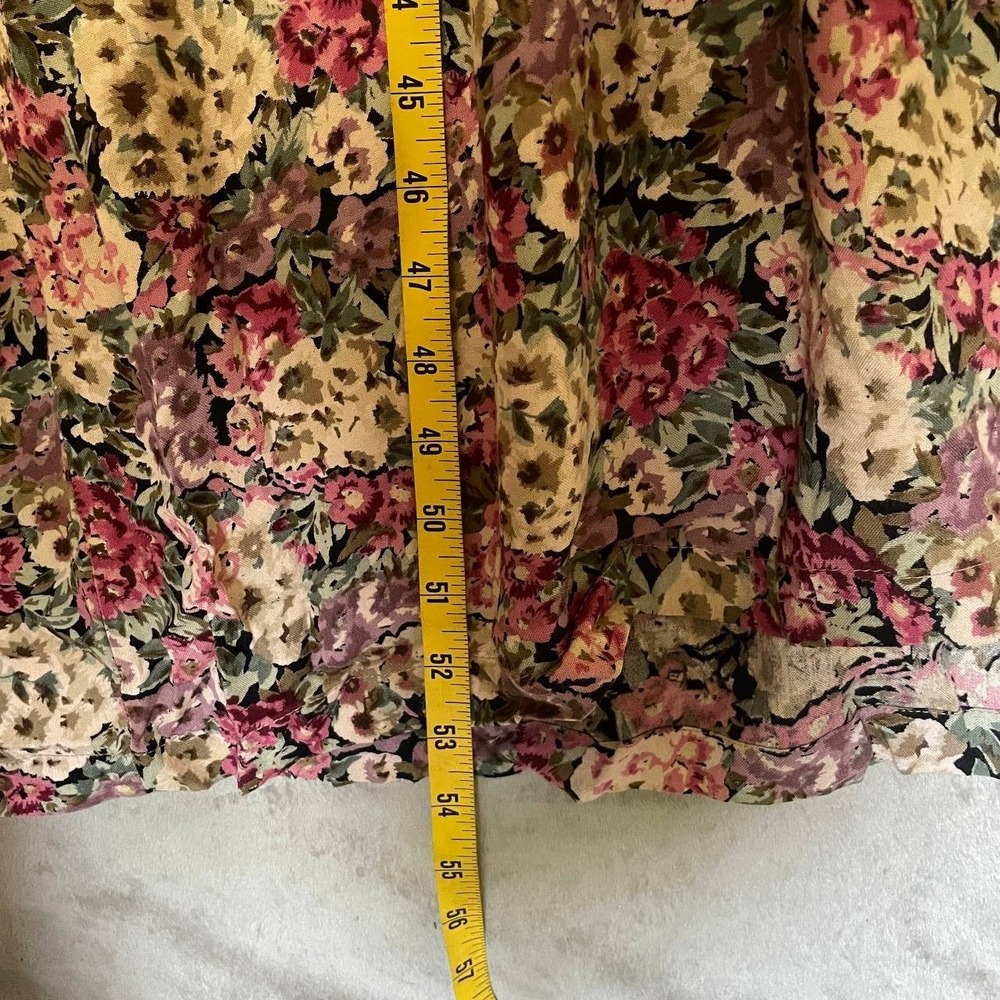 Vintage Bryn Connelly Floral Sundress 2X Plus Cottagecore Button Front Pockets - Picture 8 of 9